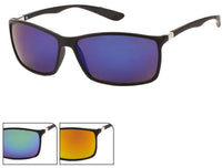 Load image into Gallery viewer, Sonnenbrille Herren Brille getönt verspiegelt 400 UV Scharnier Bügel dünn schwarz
