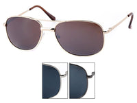 Load image into Gallery viewer, Sonnenbrille metallic Pilotenbrille 400 UV Retro Flat Top Steg dick getönt
