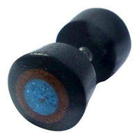 Load image into Gallery viewer, Fake Holzplug Holz Plug Lobe Piercing Inlay Edelstahl Ringe Türkis Stein
