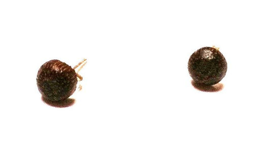 Ohrstecker Kokosnuss braun Natur Muster Holz Damen Silberohrringe Ohrstecker 925er Silber Schmuck