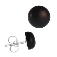 Load image into Gallery viewer, Holzohrstecker Edelstahl Halbkugel verschiedene Holzarten unisex
