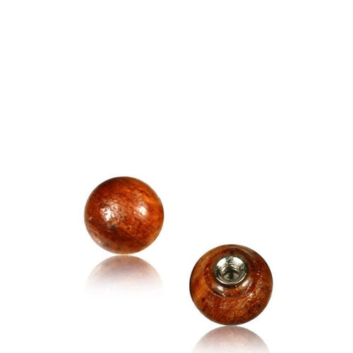 Holz Stein Kugel Bauchnabelpiercing Schraubgewinde Edelstahl Piercing Ersatz
