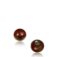 Load image into Gallery viewer, Holz Stein Kugel Bauchnabelpiercing Schraubgewinde Edelstahl Piercing Ersatz
