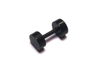 Load image into Gallery viewer, Fake Piercing Plug Tunnel Ohrstecker Unisex Edelstahl dunkelgrau Schmuck Kreis
