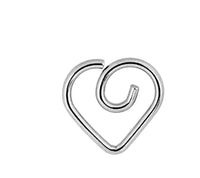 Load image into Gallery viewer, Spiral Herz Nostril Ohr Piercing Edelstahl Gold PVD
