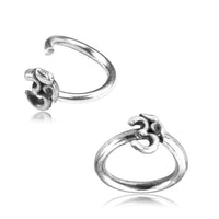 Load image into Gallery viewer, Piercing Ring Om 925 Sterling Silber Labret Tragus 1.2mm
