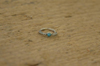 Load image into Gallery viewer, Piercing Ring 925 Silber Septum Lobe Ohr Türkis Punkte
