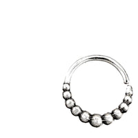 Load image into Gallery viewer, Piercing Ring 925 Silber Labret Tragus Septum Kugeln
