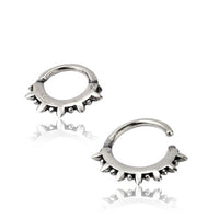 Load image into Gallery viewer, Piercing Ring 925 Silber Labret Tragus Septum Stacheln
