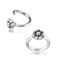 Cargar imagen en el visor de la galería, Piercing Ring Blume 925 Silber Labret Tragus 1.2mm
