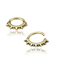 Load image into Gallery viewer, Piercing Ring Messing Labret Tragus Septum Stacheln
