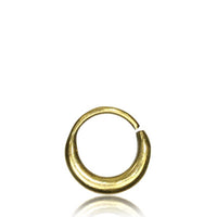 Load image into Gallery viewer, Septum Piercing Nasenring Messing Hippie 1 mm goldfarben antik Ohrring
