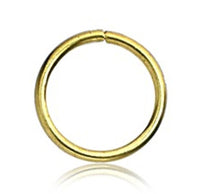 Cargar imagen en el visor de la galería, The Nostril Piercing Messing Nasenstecker Nasenringe Nasen Pins in gold (8mm, 10mm, 12mm) features an open hoop with a small gap—ideal for those seeking a subtle vintage-inspired nostril piercing look. Displayed on a plain white background.
