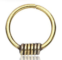 Cargar imagen en el visor de la galería, Nostril Piercing Messing Nasenstecker Nasenringe Nasen Pins gold Kugeln Spiralen
