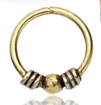 Cargar imagen en el visor de la galería, Nostril Piercing Messing Nasenstecker Nasenringe Nasen Pins gold Kugeln Spiralen
