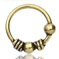Cargar imagen en el visor de la galería, Nostril Piercing Messing Nasenstecker Nasenringe Nasen Pins gold Kugeln Spiralen
