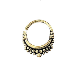 Cargar imagen en el visor de la galería, Septum Piercing Messing 1.2mm Kreise Seil
