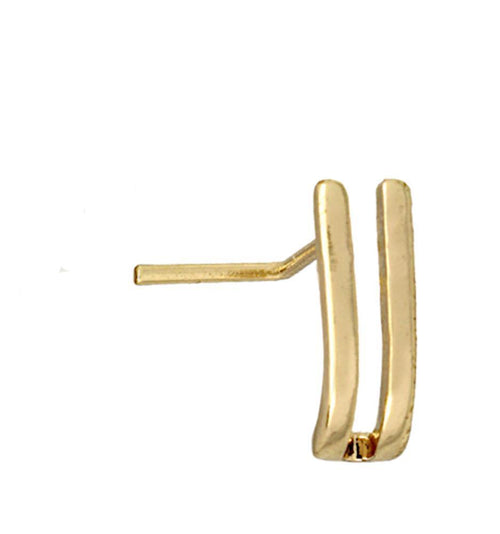 Pin Stecker 0,8 mm Nostril Ohr Edelstahl L-Form Klammer