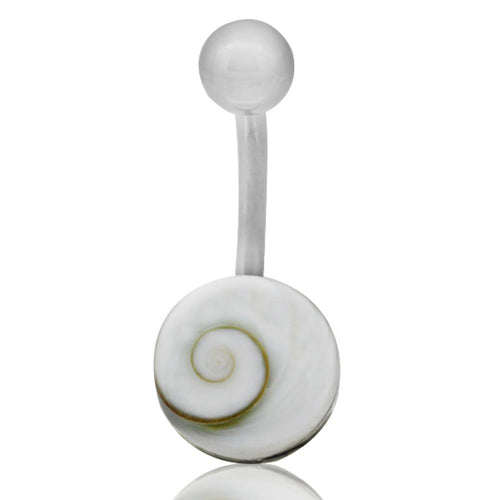 Shivaauge Piercing rund 12mm Bauchnabel Bananen-Piercing Sterlingsilber 925 Shiva Auge