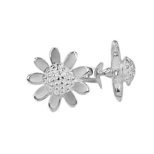Silberohrstecker Ohrstecker Blumendesign 925er Sterlingsilber, ca. 10mm Ø Ohrringe Ohrhänger