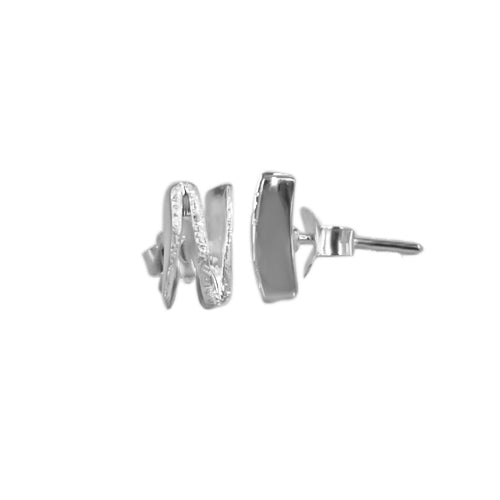 Silberohrstecker 925er Sterling Silber Ohrstecker Damen Schmuck Ohrringe N-Form