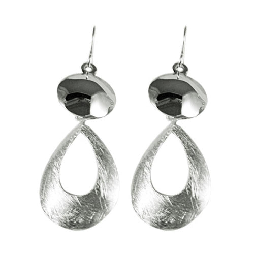 Silberohrringe 925er Silber Ohrringe Ohrhänger Damen Schmuck Tropfen Glanz Kreis