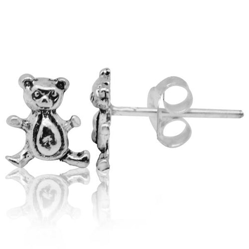 Silberohrstecker Ohrstecker 925er Sterling Silber Unisex Schmuck Ohrringe Bär