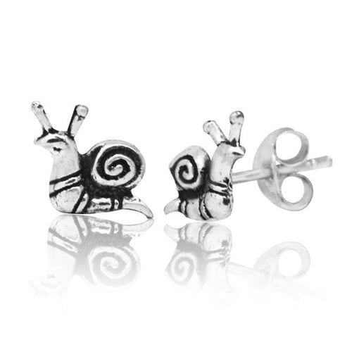 Silberohrstecker Ohrstecker 925er Sterling Silber Unisex Schmuck Ohrringe Schnecke aufrecht