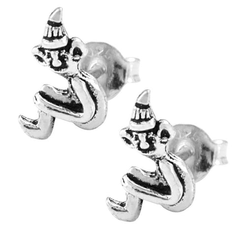 Silberohrstecker Ohrstecker 925er Sterling Silber Schmuck Ohrringe Clown sitzend