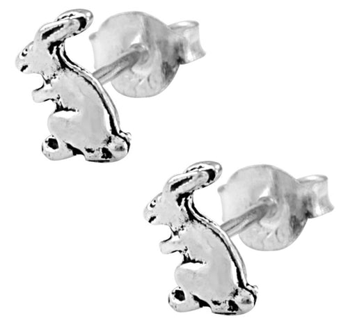 Silberohrstecker Ohrstecker 925er Sterling Silber Schmuck Hase sitzend