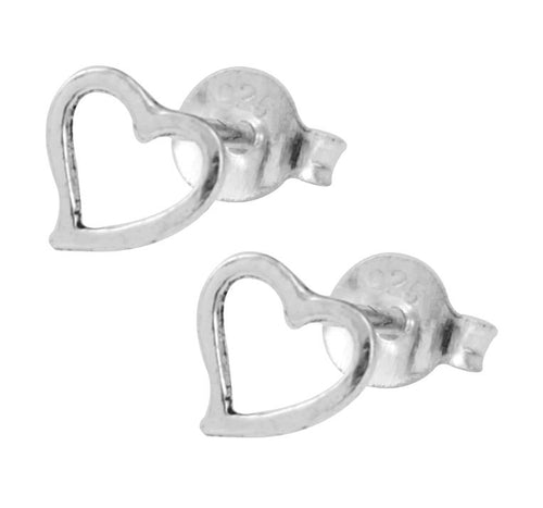 Silberohrstecker Ohrstecker Ohrringe Damen 925er Sterling Silber Schmuck Herz schmal