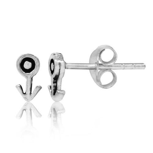 Silberohrstecker Ohrstecker Ohrringe Unisex 925er Sterling Silber Schmuck Zeichen männlich
