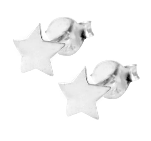 Silberohrstecker Ohrstecker 925er Sterling Silber Schmuck Ohrringe Stern abgerundet