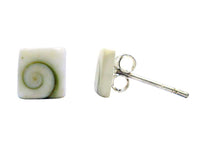 Load image into Gallery viewer, Shivaauge Quadrat Silberohrstecker Ohrstecker 925er Silber Shiva Auge Eye
