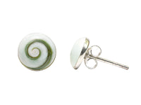 Load image into Gallery viewer, Shivaauge Kreis Silberohrstecker Ohrstecker 925er Silber Shiva Auge Eye Damen

