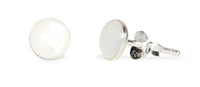 Load image into Gallery viewer, Perlmutt Ohrstecker rund Silberohrstecker Damen Muschel Schmuck Ohrringe 925er Sterling Silber

