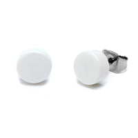 Load image into Gallery viewer, Ohrstecker Scheibe rund bunt 6 mm Acryl Unisex Ohrringe Edelstahl nickelfrei
