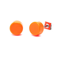 Load image into Gallery viewer, Ohrstecker Scheibe rund bunt 6 mm Acryl Unisex Ohrringe Edelstahl nickelfrei
