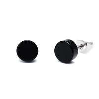 Load image into Gallery viewer, Ohrstecker Scheibe rund bunt 6 mm Acryl Unisex Ohrringe Edelstahl nickelfrei
