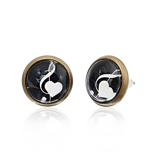 Brass Ohrstecker Stern Sterne bunt Unisex Ohrringe Edelstahl nickelfrei Kommunismus 12 mm