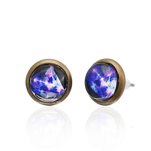 Brass Ohrstecker Stern Sterne bunt Unisex Ohrringe Edelstahl nickelfrei Kommunismus 12 mm