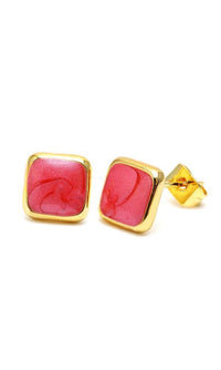 Load image into Gallery viewer, A pair of Brass Ohrstecker Stern Sterne bunt Unisex earrings, 12 mm, made from stainless steel, nickelfrei, with colorful star design, featuring a secure post and butterfly back closure for comfortable, stylish wear.
