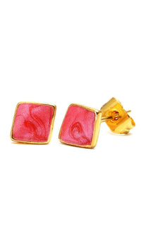 Load image into Gallery viewer, Brass Ohrstecker Stern Sterne bunt Unisex Ohrringe Edelstahl nickelfrei Kommunismus 12 mm
