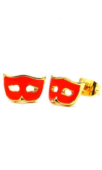Load image into Gallery viewer, Brass Ohrstecker Stern Sterne bunt Unisex Ohrringe Edelstahl nickelfrei Kommunismus 12 mm
