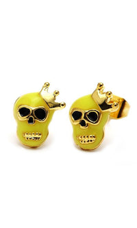 Load image into Gallery viewer, A pair of colorful star-shaped Brass Ohrstecker (12 mm, unisex), made of stainless steel, nickelfrei, with a playful design inspired by communism.
