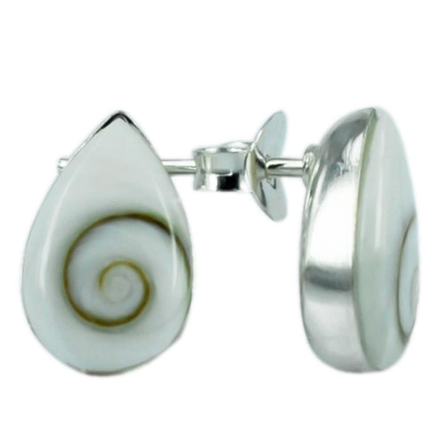 Shivaauge Träne 8mm Silber Ohrstecker 925 Shiva Auge