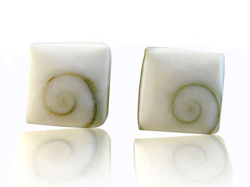 Shivaauge Quadrat 10 mm Silberohrstecker Ohrstecker 925er Silber Shiva Auge Eye
