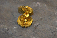 Load image into Gallery viewer, Messing Stein Kristall Ohrstecker gold Rose 11mm
