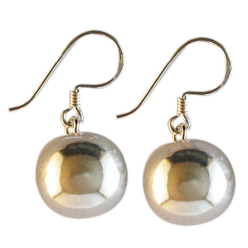 Silberohrringe 12 mm 925er Silber Ohrringe Ohrhänger Damen Schmuck Kugel