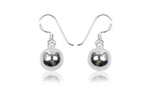 Silberohrringe 8 mm 925er Silber Ohrringe Ohrhänger Damen Rund Schmuck Glanz